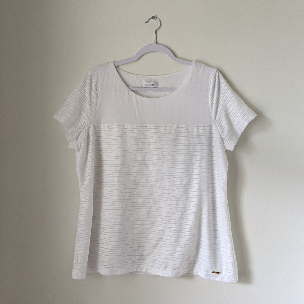 Women's White Textured Shirt